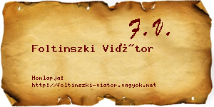 Foltinszki Viátor névjegykártya